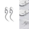 Elegant Alloy Snake Earrings For Women Trendy Zodiac Animal Design 2022 Winter Fashion