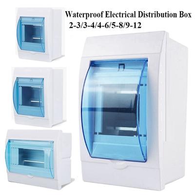 2-3/3-4/4-6/5-8/9-12 Ways Circuit Breaker Distribution Protection Box Project Case Plastic Boxes Electric Transparent Cover