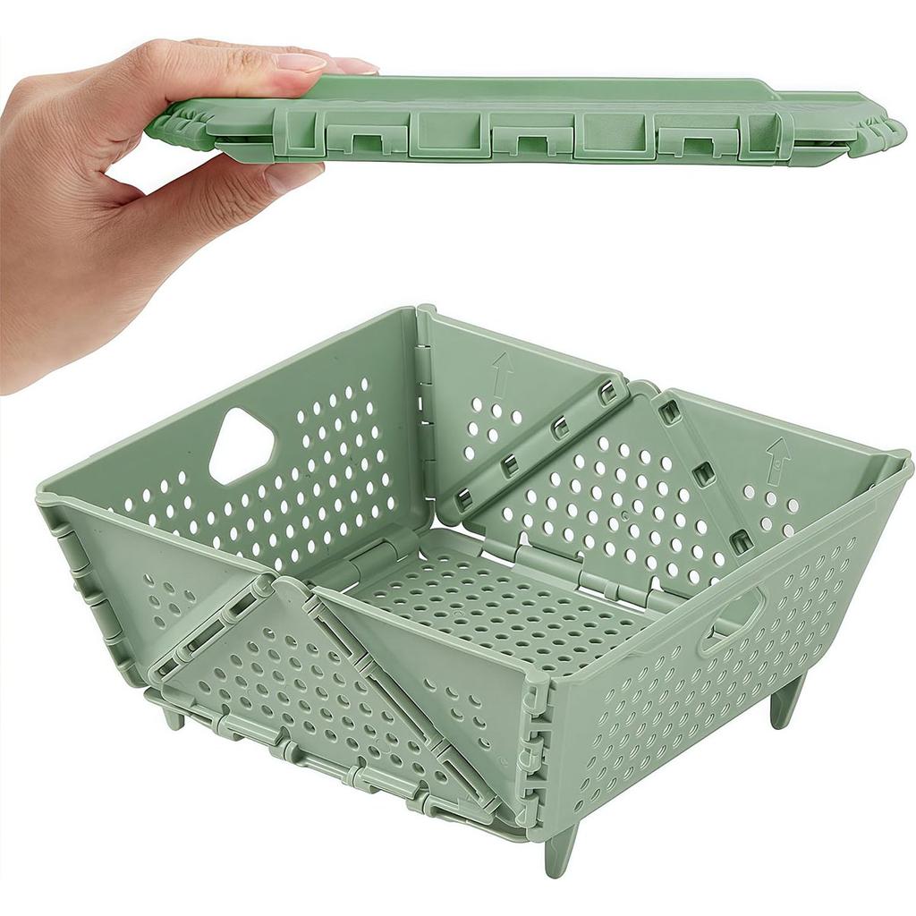 1 PCS Foldable Silicone Colander - Food Grade, Vegetable Fruit Drainer
