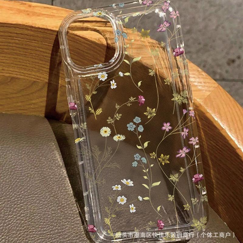 Farbölmalerei Blumen für iPhone11/12/13/14/15/16promax iPhone 17Air Hülle iPhone 15