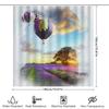 Vibrant Hot Air Balloons Lavender Fields Shower Curtain Waterproof Bathroom Decorations For Home Decoration Art Wall Hanging