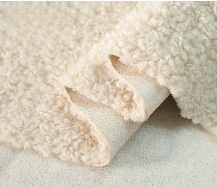 Suede Velvet Composite Lamb Wool Fabric Winter Thickening Warm for Diy Sewing Clothing  Wholesale Cloth
