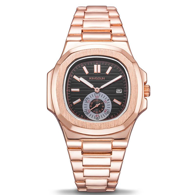 KIMSDun Watch Men's Top Brand Luxury Clock Stainless Steel Men's Watch Fashion Waterproof Quartz Men's Watch
