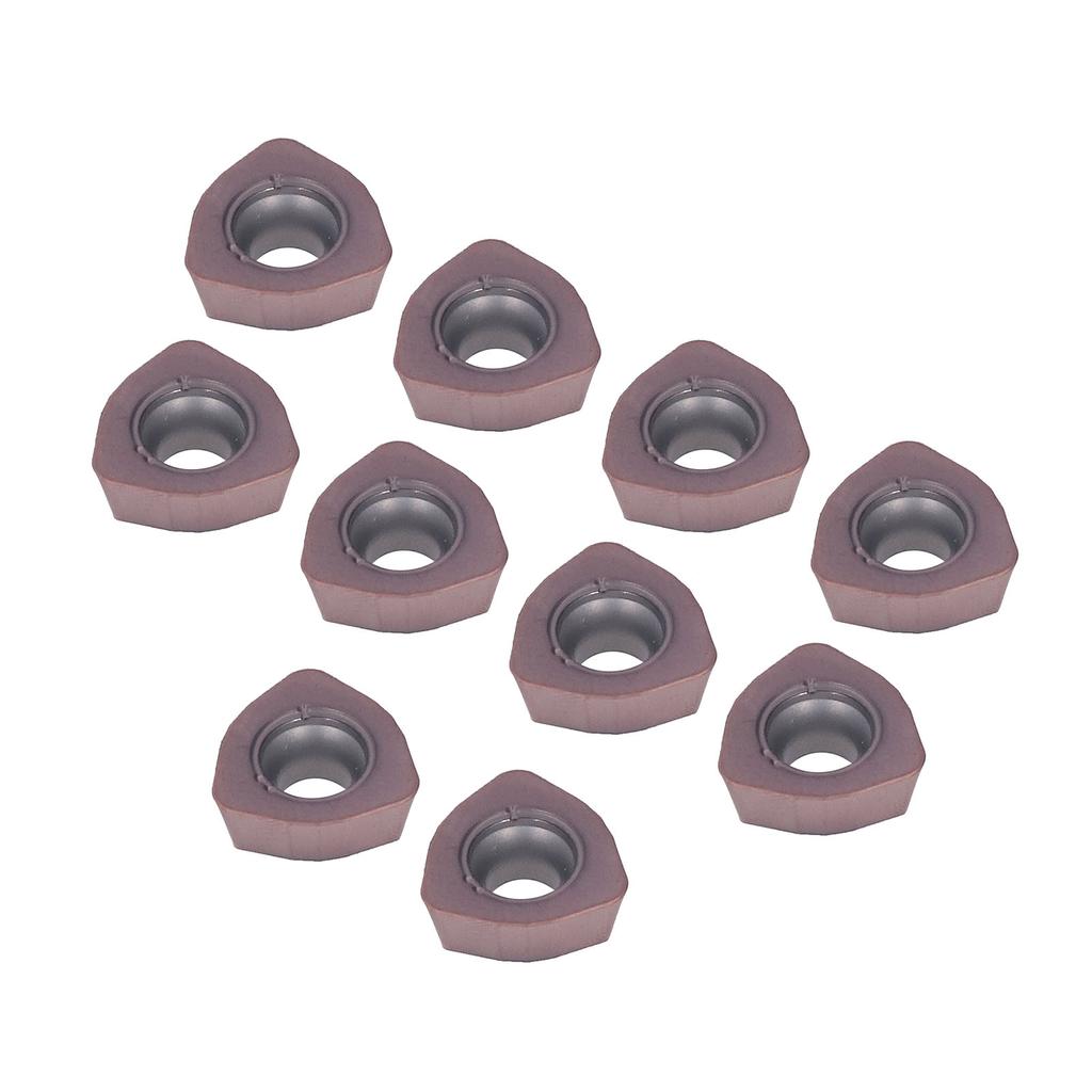 10 Pcs Carbide Turning Inserts Bronze Coated Lathe Milling Cutter for Steel Machining