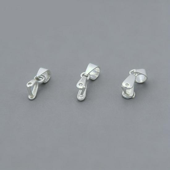 Sterling Silver U-Shaped Clasp for Versatile Jewelry and Jade Pendants