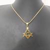 Mason Necklaces Pendants Gold Silver Color 316L Stainless Steel Round Snake Chain For Women/Men Masonic Symbol Jewelry