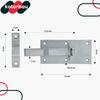 Kotarbau® Universal Straight Latch For Doors, Gates, And Padlocks, Steel, 130 Mm