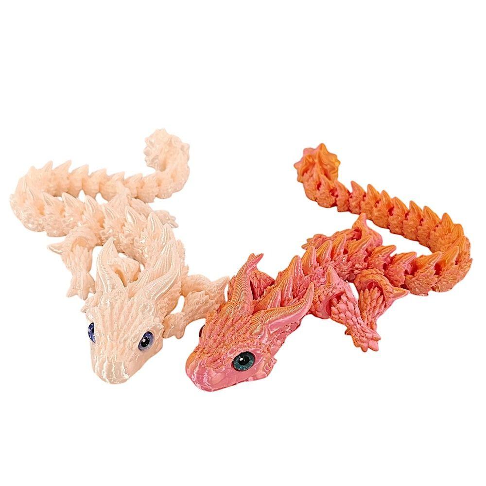 All-in-one Molding 3D Printed Dragon Chinese Dragon 3D Articulated Dragon Toys  Kid Gift