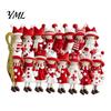 Holiday Home Decor Red And White Doll Hanging Pendants for Christmas Tree, Decorative Wooden Girls Tree Ornaments Ornament, Seasonal Office Classroom
