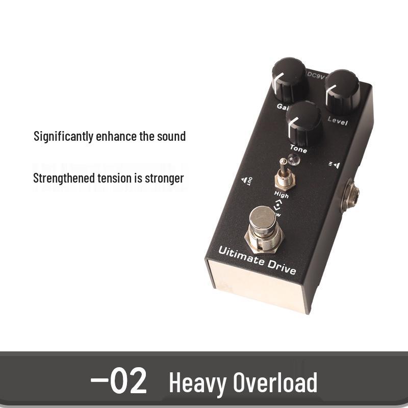 Kompaktný profesionálny elektrický gitarový efektový pedál - Skreslenie, Overdrive, Delay, Chorus, Tremolo
