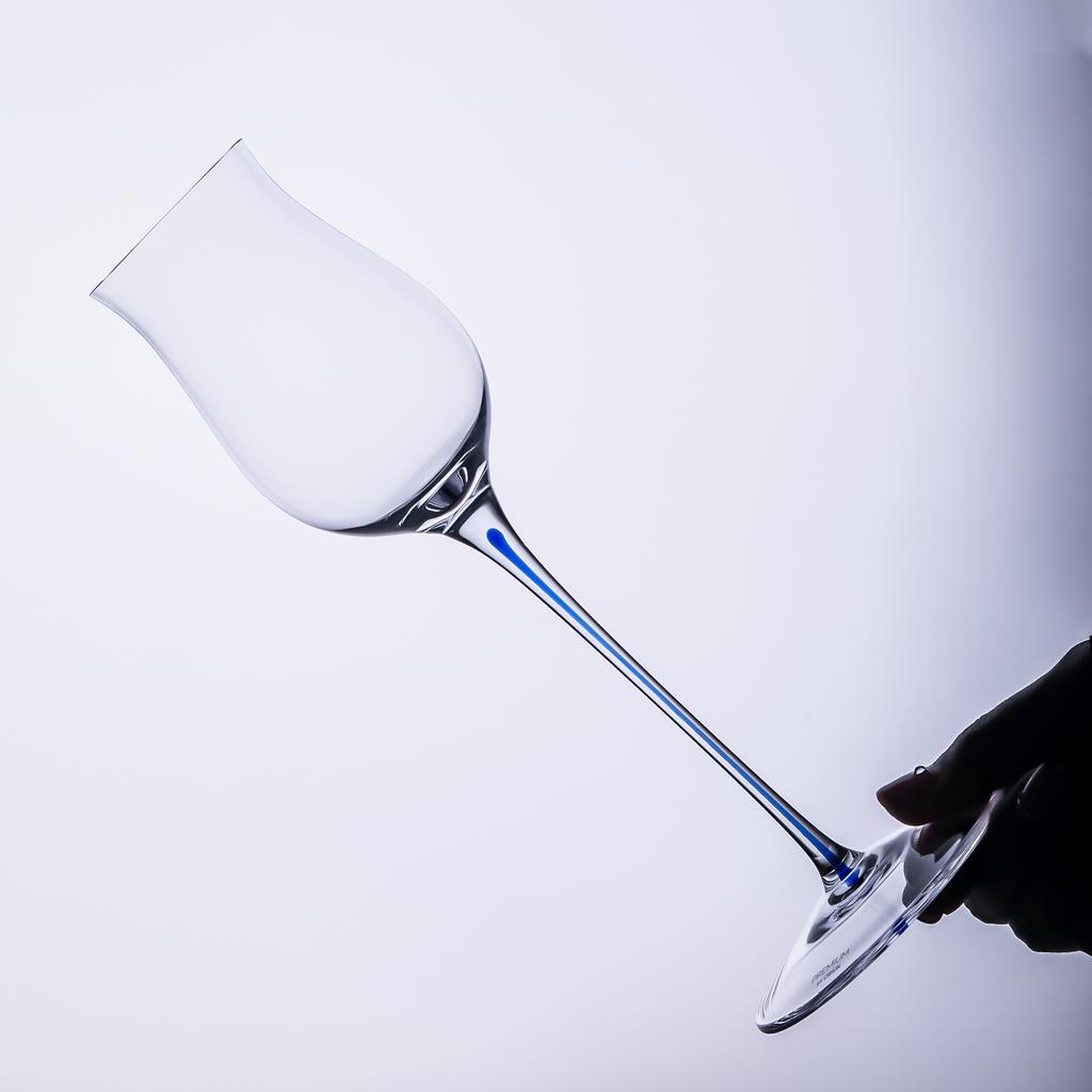 Handmade Crystal Glass Whiskey Smell Tasting Glass Tasting Glass Sweet Wine Glass Red Rod Flared Wine Glass