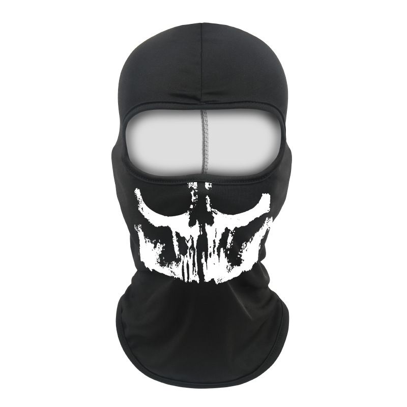 

Skull Print Headgear Men s Motorcycle Bicycle Cycling Wind Mask Breathable Quick-Drying Scarf Hiking Hot Stamping -01 All yards