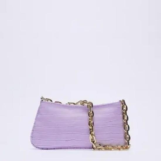 Standard crocodile pattern square armpit bag for women PU leather bag high capacity shoulder messenger bag