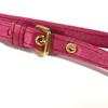 MIUMIU logo Pouch with bag strap Clutch bag Rayon / silk pink