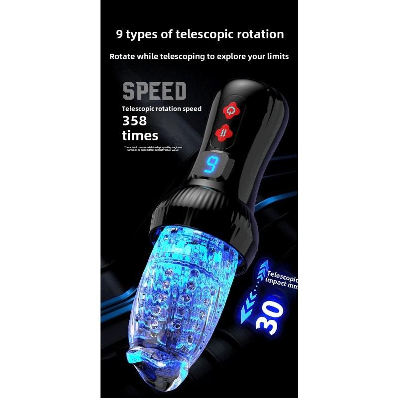 Airplane Cup Torch Automatic Telescopic Rotating Vibrating Male Masturbation Trainer Sex Products