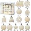 50pcs Velvet Christmas Ornaments Irregular Shape Xmas Hanging Decorations  Home Decor
