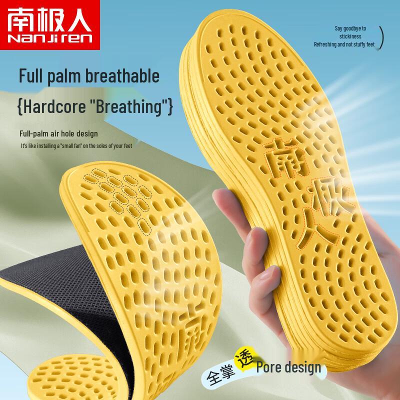 Nanjiren Antibacterial Odor-Proof Breathable Athletic Insoles (2 Pairs)
