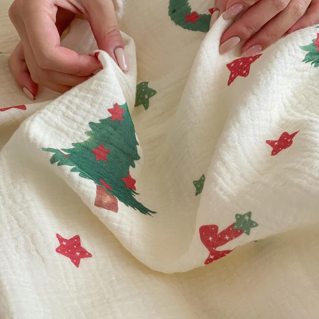 Spring/Summer Soft & Skin-friendly Pure Cotton Gauze 4-Piece Bedding Set: Class A Mother & Baby Grade