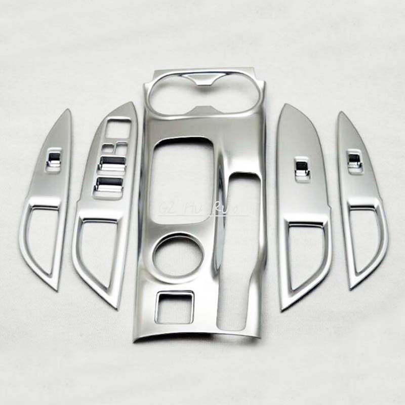 ABS Matt Getriebe + Türinnenverkleidung Armlehne Dekoration Rahmenabdeckung für MITSUBISHI Outlander 2013 2014 2015 2016 Auto-Styling