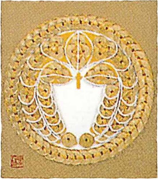 

Panami Family Crest Series 5 Circle with Wisteria Coin Craft No.