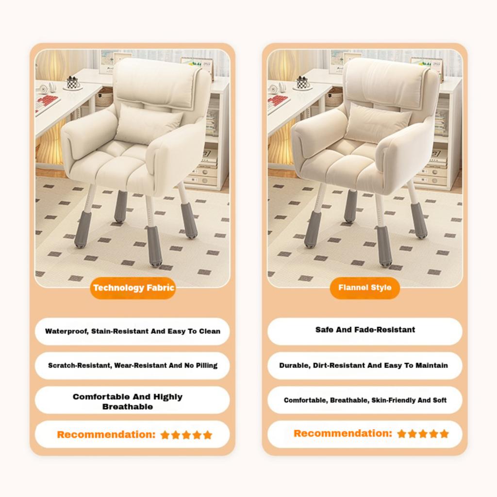 Computer Office Chair Swivel Gaming Chair Backrest Fashion Comfortable For Bedroom Dormitory College Student Study Backrest Stoo