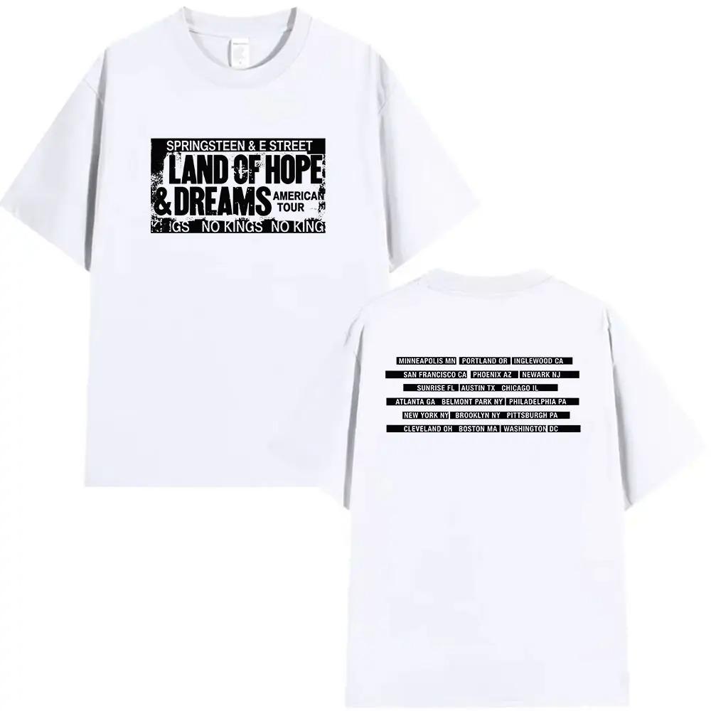Bruce Springsteen Land of Hope & Dreams Tour 2026 Print T Shirt Men Women Clothing Fashion Short Sleeve T-shirt 100% Cotton Tees