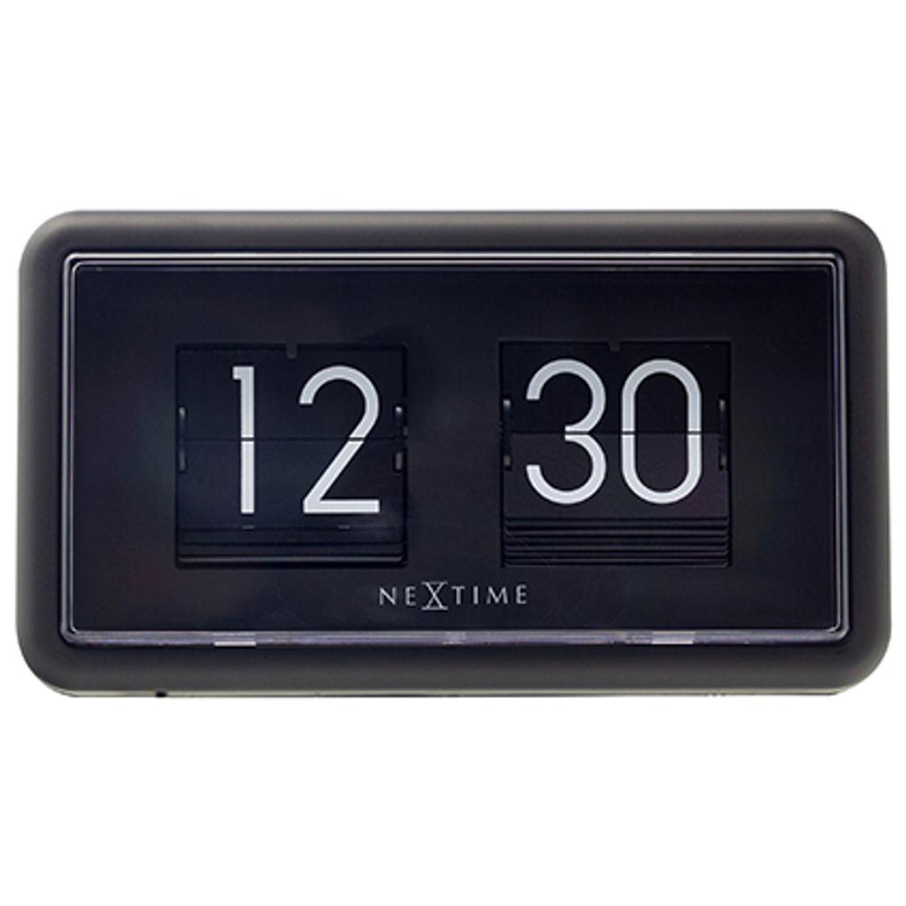 Nextime Flipklokke Bord-/Veggklokke - Svart