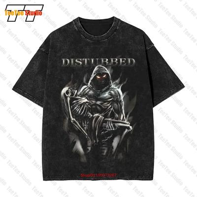 T-shirt Oversize Vintage Officiel Disturbed Âmes Perdues Noir Hommes Rock Classique Groupe de Metal Nouveau 40CK