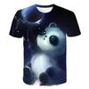 Summer Round Neck 3D Animal Print Top Fashionable Casual Short Sleeved Men's T-shirts