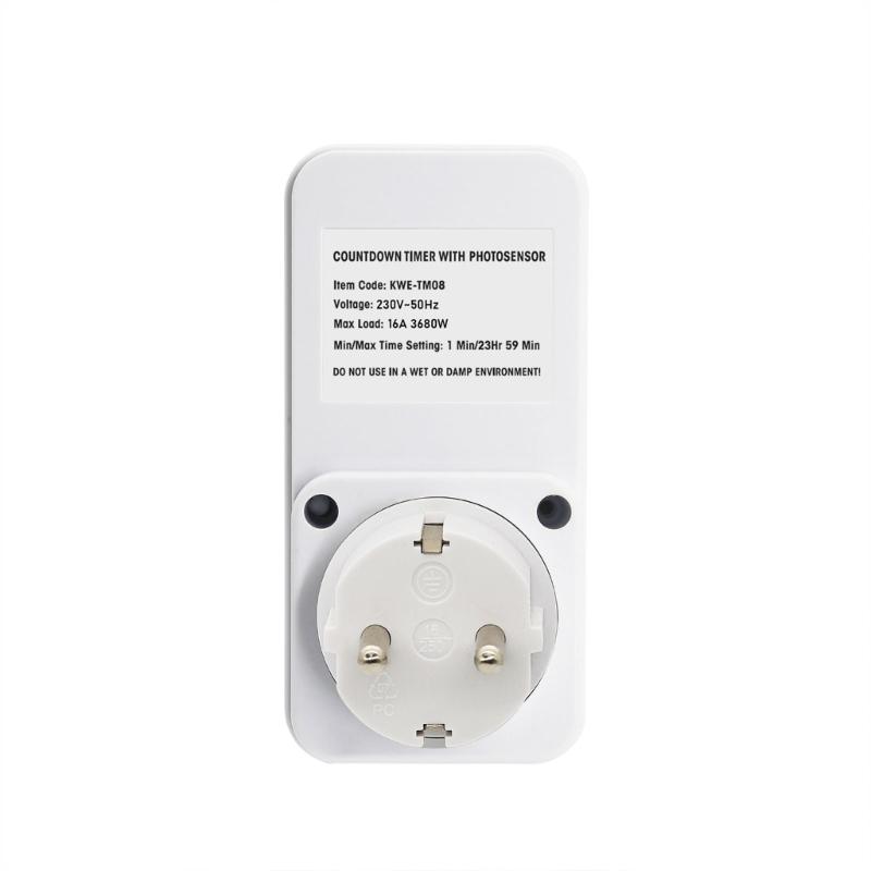 Automatic Light Controlled Timer Socket with Safety Designs & Timing Option Energy Save Device Suitable for Wall Outlet