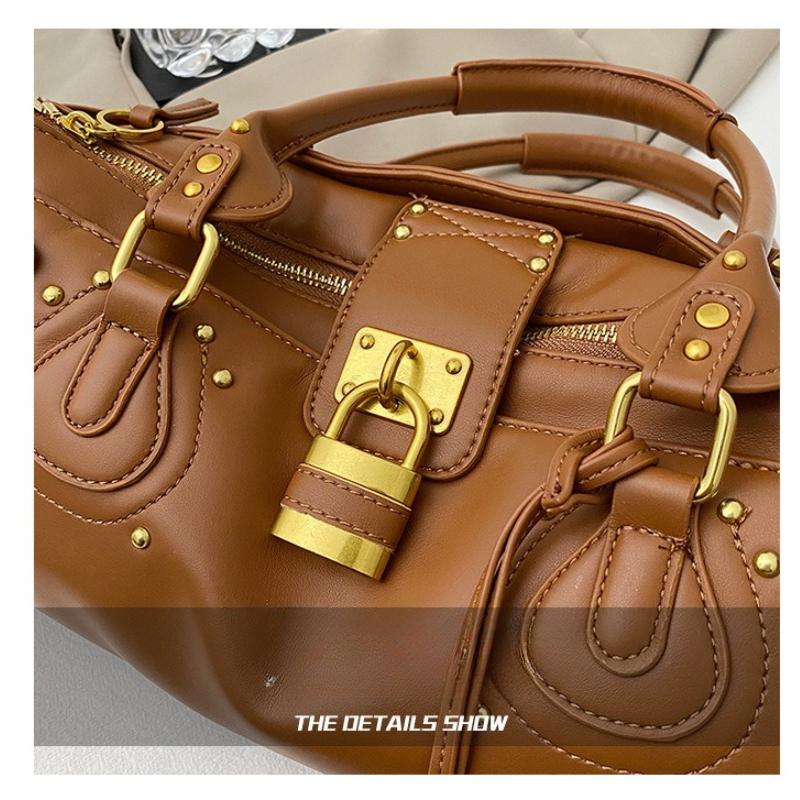 New Shoulder Bag, Retro Motorcycle Y2K Bag, Fashionable Design, Handbag, Commuting, Shopping, Armpit Bag, Women's Bag