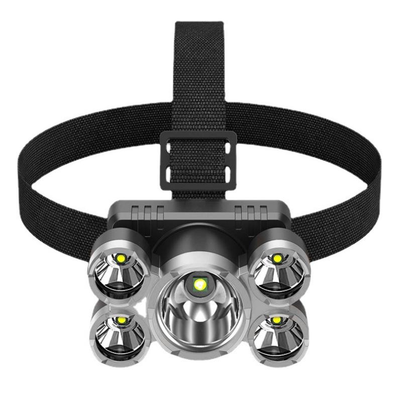 

LED Rechargeable Small Headlamp Adjustable Mining Light Outdoor Night Fishing Headlamp Strong Light Headlamp серебряный