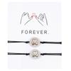 2 stycken Pinky Promise armband till mor dotter bästa vänner justerbar berlock vänskap par smycken present