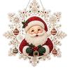 Lightweight Durable Acrylic Ornaments Christmas Pendant with Metal Chain, Double-sided Printed 2D Snowflake Indoor Wall And Window Decorations