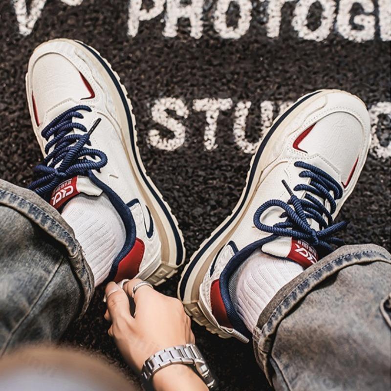 Fashion Men's Shoes 2025 Summer New Style Thick Soled Anti Slip Sports Shoes Fashion Versatile Casual Height Increasing Chunky sneakers