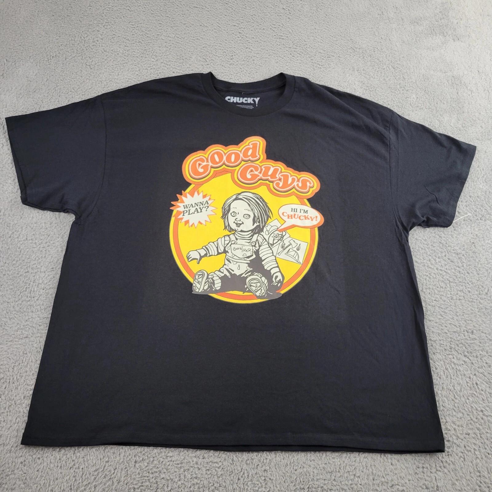 Chucky Shirt Mens 3X 3XL Black Good Guys Graphic Short Sleeve XL
