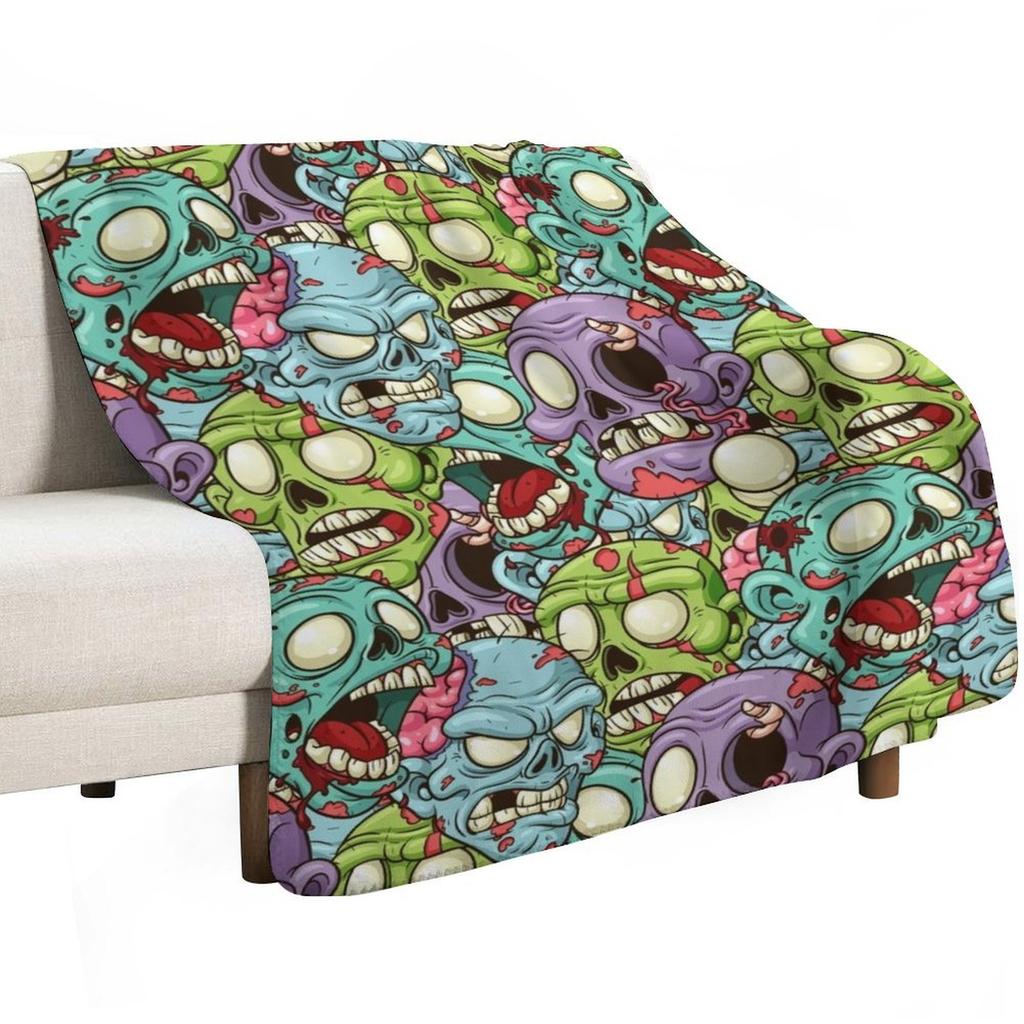 Zombies Throw Blanket Outdoor Soft Blanket for Picnic Beach Camping