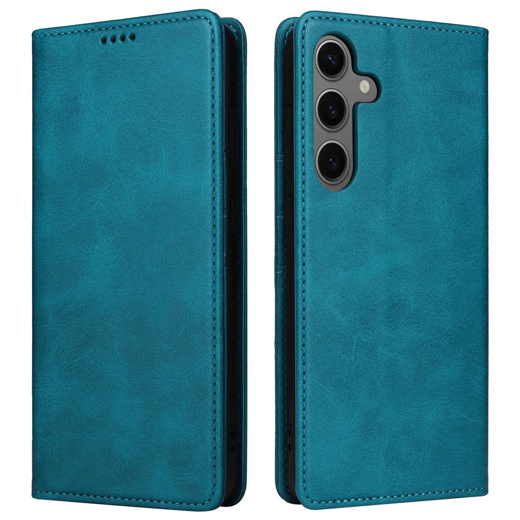 For Samsung Galaxy S25/S24 Leather Case RFID Blocking Wallet Cover Magnetic Closing