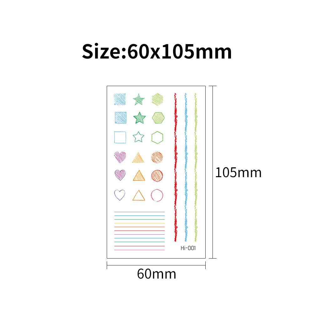 Electric Sound Festival Waterproof Blue Luminous Rainbow Tattoo Stickers