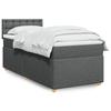 VidaXL Slatted Bed Base and Mattress Dark Grey 90x190 Cm Fabric 3286550