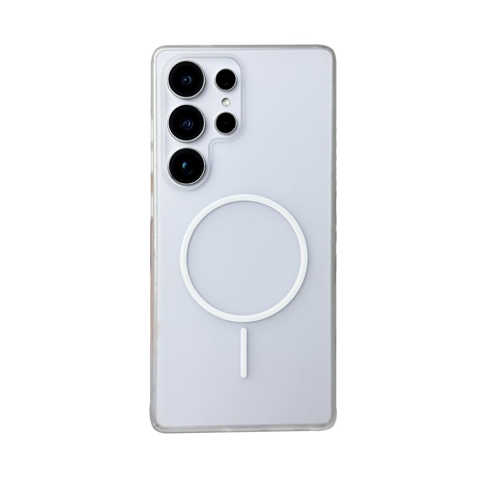 Translucent Matte PC Case For Samsung Galaxy S25 Ultra S26 Plus S24 S23 Ultra S26Edge Magnetic For Magsafe Wireless Charge Cover