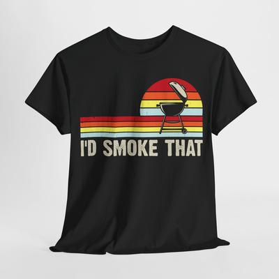 Retro "I'd Smoke That" Lustiges BBQ T-Shirt Unisex T-Shirt