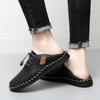 Men's Handmade Leather Shoes Comfortable Loafers Slip On Flats Outdoor Walking Shoes Moccasins