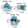 Cute Blue Whale Cartoon Brooch - Creative Badge for Clothes & Backpacks