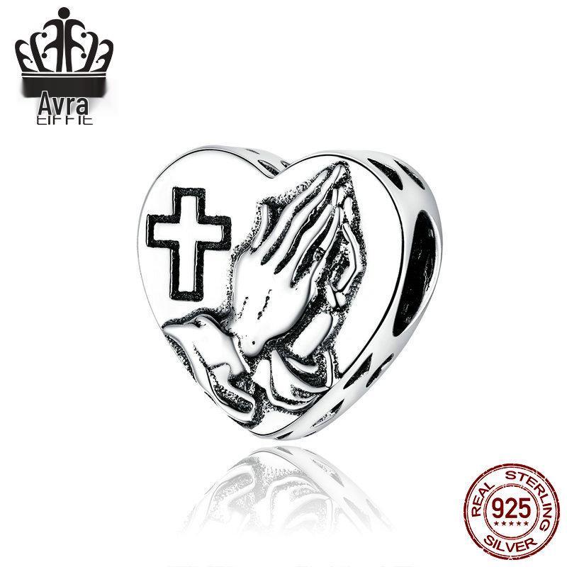 

Everle S925 Sterling Silver Heart Beaded Bracelet - Simple, Fashionable Love Jewelry