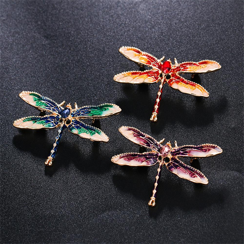 Enamel Dragonfly Metal Brooches and Pins For Girl/Women Insect Lapel Pins Clothing Jewelry Accessories Birthday Gifts Jewelry