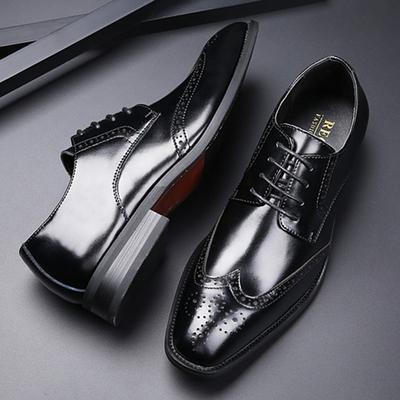Mode Gentleman Mode Neue Herren Spitzschuhe Business Brogues Derby Schuhe Männlich Luxus Designer Homecoming Hochzeitskleid Schuhwerk