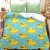 Yellow Duck Bedding Set Single Twin Full Queen King Size Little Duck Bed Set Aldult Kid Bedroom Duvetcover Sets 3D Print