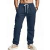 2026 casual versatile striped cotton-linen loose breathable fashion sports men's pants