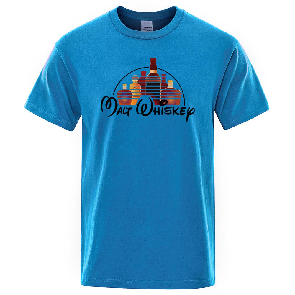2023 New Summer Cool TShirt Men Short Sleeve Malt Whiskey T-Shirt Funny Alcohol Drunk Mens Tee O-Neck T Shirt Streetwear Tops